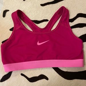 Pink Nike pro sports bra